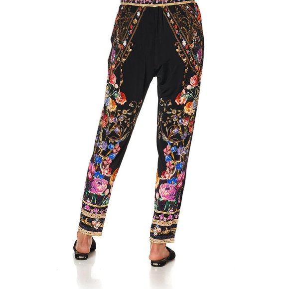 Camilla Harem Pants With Front Pleats Blushing Manor - Size XXL - Picture 2 of 4